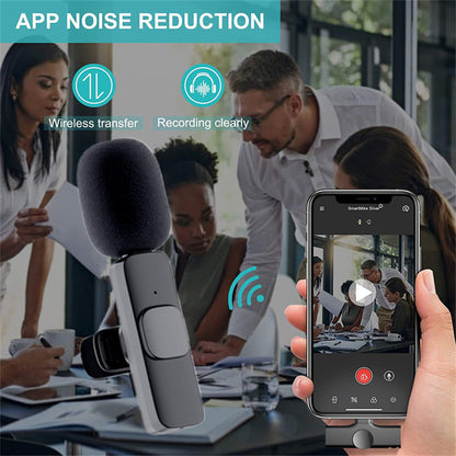 Microfono Wireless Lavalier per iPhone e Android - Audio Professionale