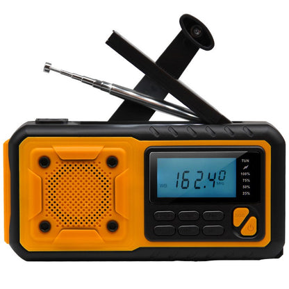 Radio Emergenza Solare 4000mAh con Manovella - Display Digitale, Power Bank e Torcia LED