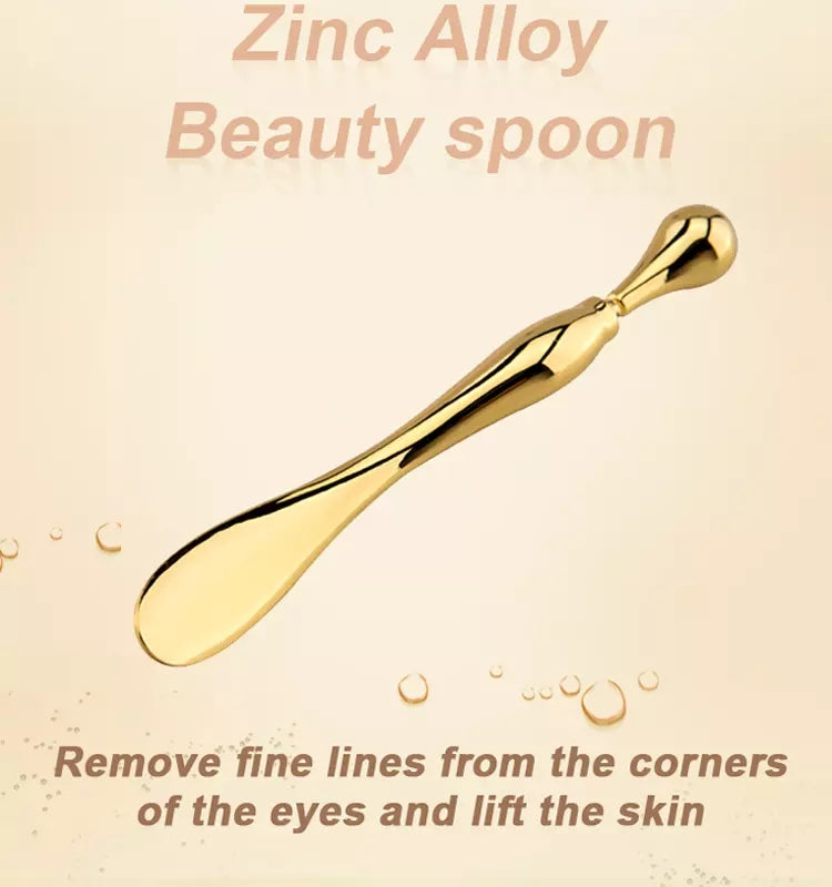 Massaggiatore Occhi 2-in-1 con Spatola Crema in Lega di Zinco