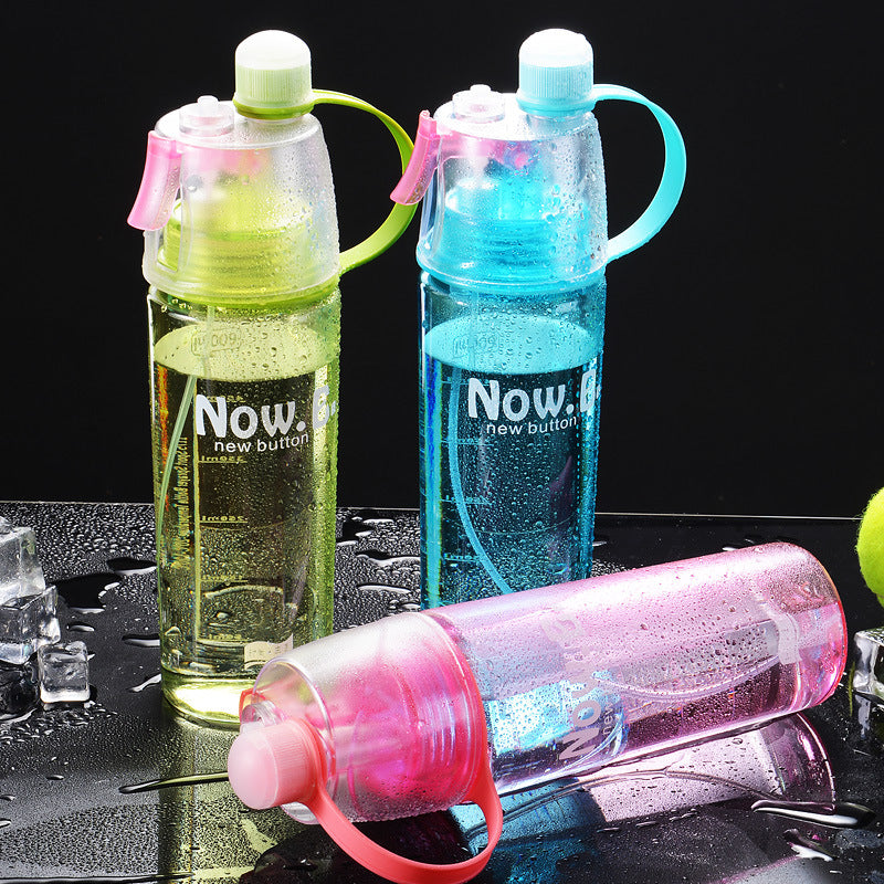 Borraccia Spray Nebulizzatore Sport - Bottiglia Acqua con Vaporizzatore