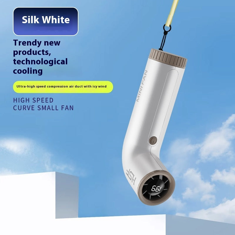 Ventilatore Portatile Turbo USB Ricaricabile con Display Digitale