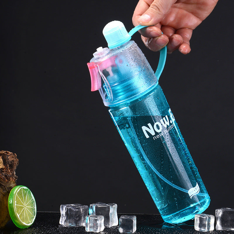 Borraccia Spray Nebulizzatore Sport - Bottiglia Acqua con Vaporizzatore