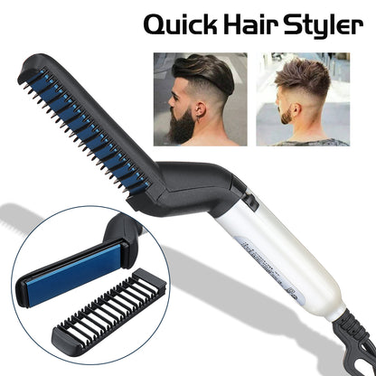 Spazzola Lisciante Elettrica Professionale per Capelli e Barba