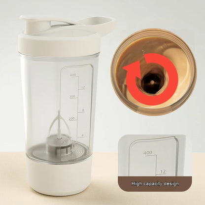 Shaker Elettrico Proteico 400ML Ricaricabile - Frullatore Automatico USB per Palestra