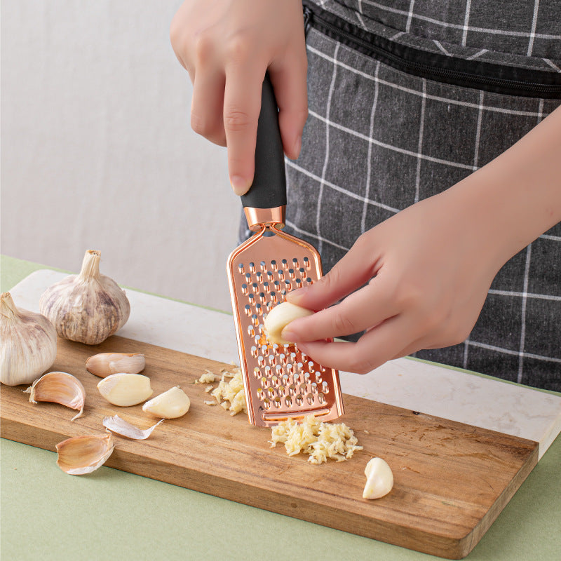 Set Utensili Cucina Acciaio Inox 7 Pezzi con Supporto - Rose Gold