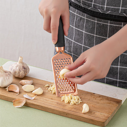 Set Utensili Cucina Acciaio Inox 7 Pezzi con Supporto - Rose Gold