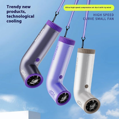 Ventilatore Portatile Turbo USB Ricaricabile con Display Digitale