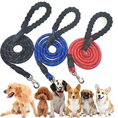 Guinzaglio Riflettente per Cani con Manico Imbottito 1.5m