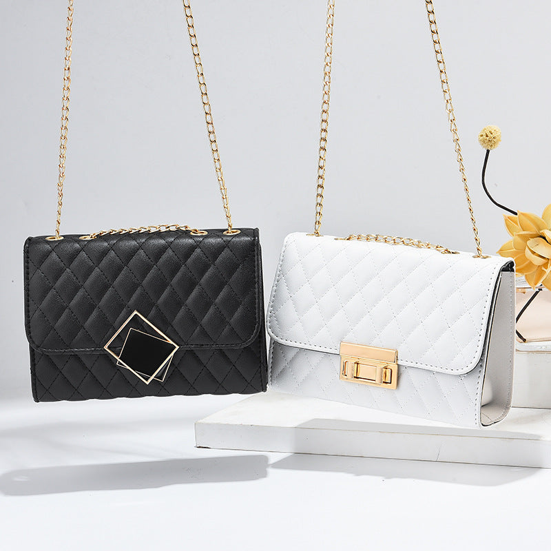 Borsa a Tracolla Trapuntata con Catena - Mini Bag Elegante Donna