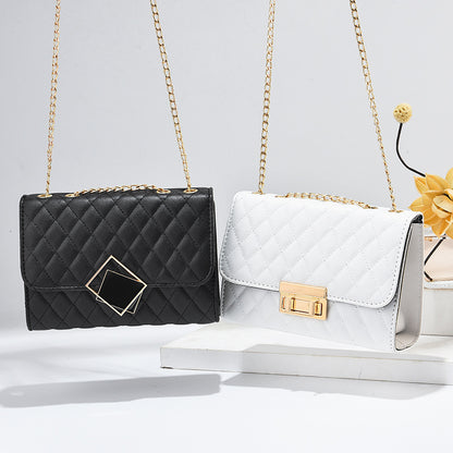 Borsa a Tracolla Trapuntata con Catena - Mini Bag Elegante Donna