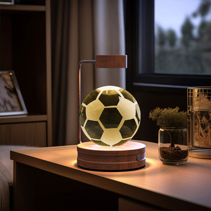 Lampada Notturna Sfera Cristallo 3D - Luce LED USB Decorativa da Comodino
