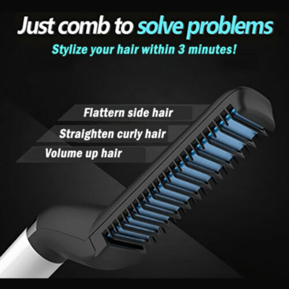 Spazzola Lisciante Elettrica Professionale per Capelli e Barba