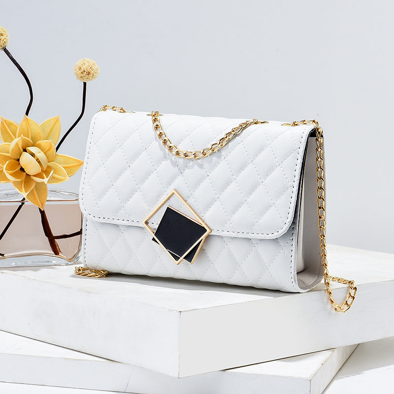 Borsa a Tracolla Trapuntata con Catena - Mini Bag Elegante Donna