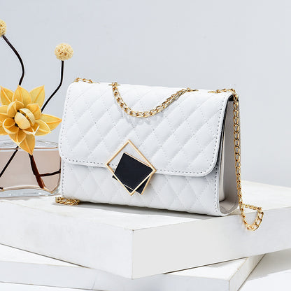 Borsa a Tracolla Trapuntata con Catena - Mini Bag Elegante Donna