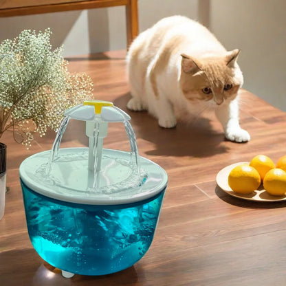 Fontanella Silenziosa per Gatti e Cani 1,2L USB con Filtro