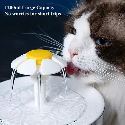 Fontanella Silenziosa per Gatti e Cani 1,2L USB con Filtro