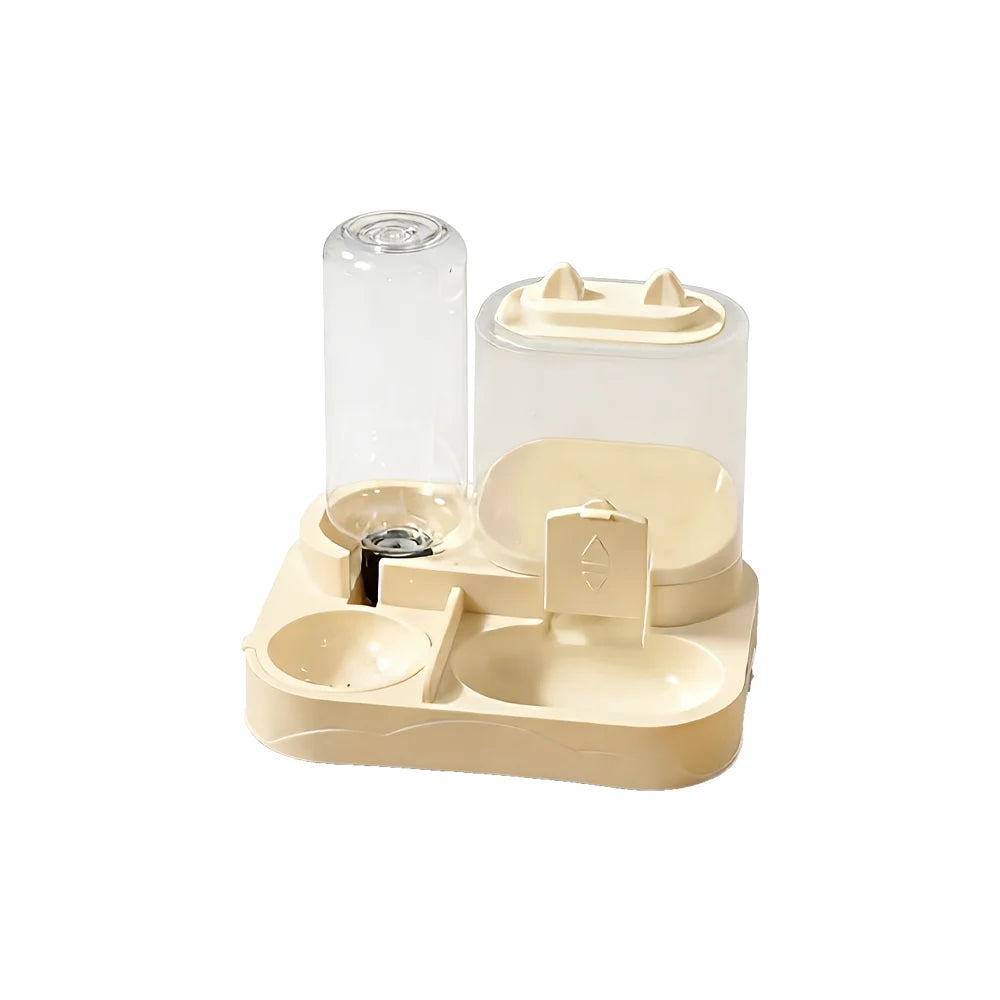 Mangiatoia Automatica 2 in 1 per Gatti con Dispenser Acqua
