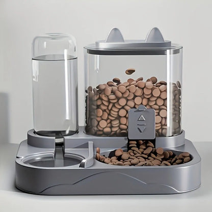 Mangiatoia Automatica 2 in 1 per Gatti con Dispenser Acqua