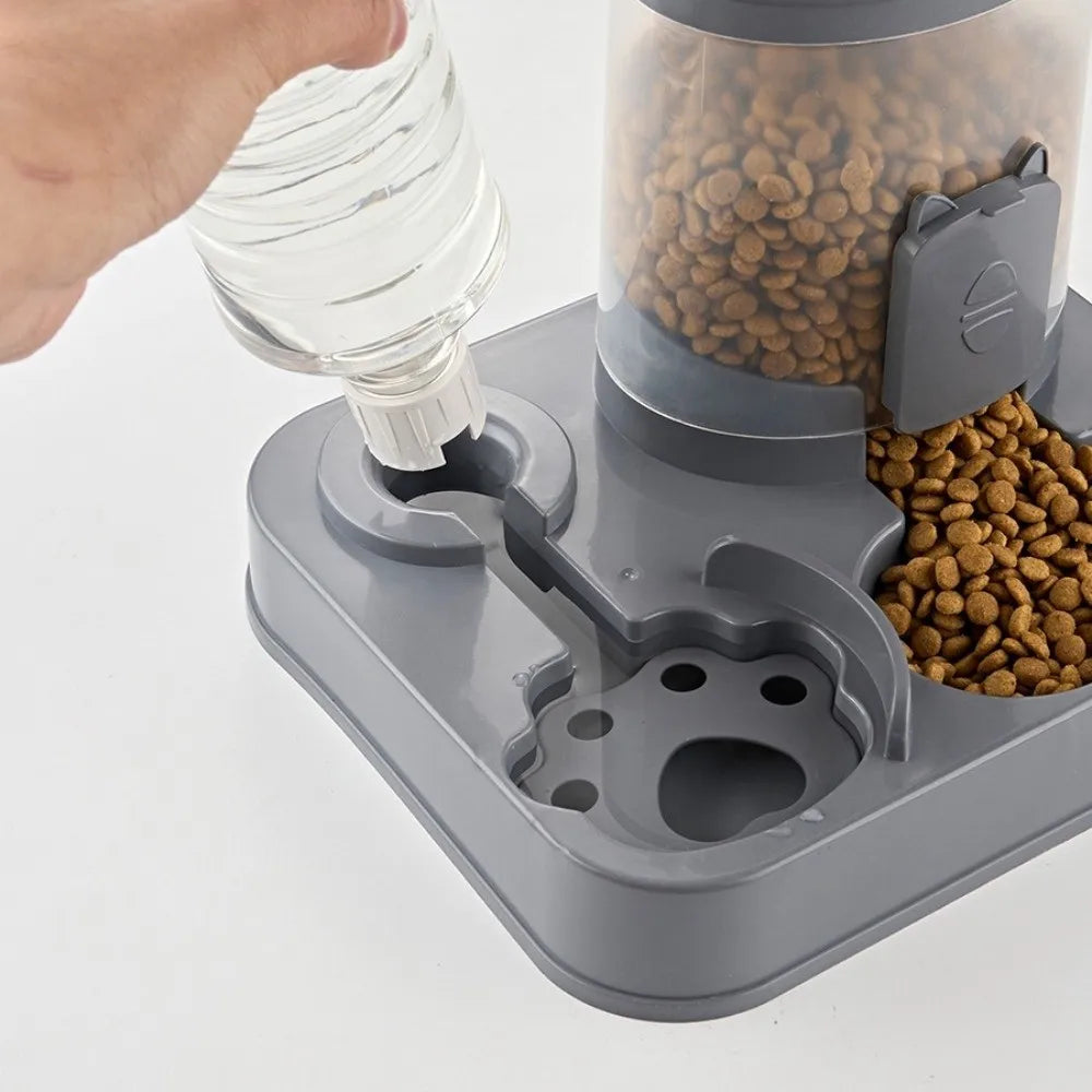 Mangiatoia Automatica 2 in 1 per Gatti con Dispenser Acqua