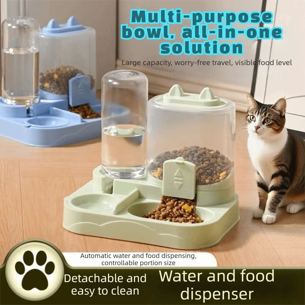 Mangiatoia Automatica 2 in 1 per Gatti con Dispenser Acqua