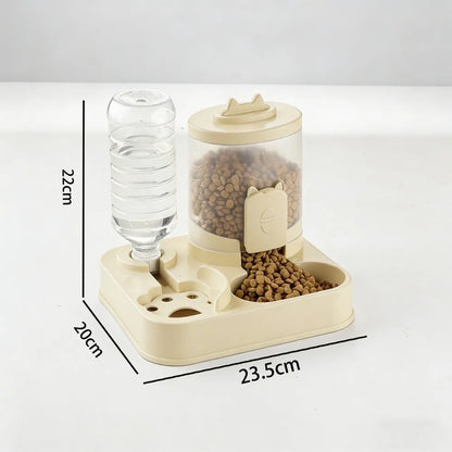 Mangiatoia Automatica 2 in 1 per Gatti con Dispenser Acqua