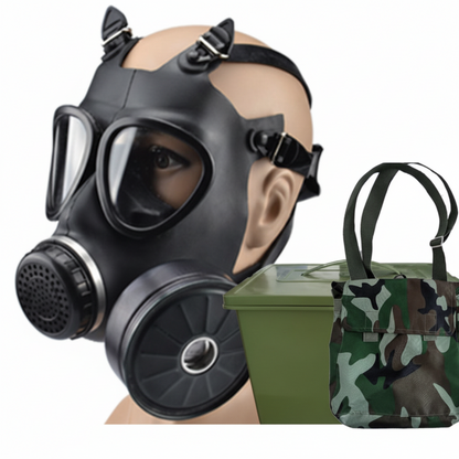Maschera Antigas Militare FM-05 Professionale - Kit Completo con Filtro a Carbone Attivo