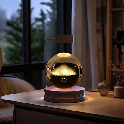 Lampada Notturna Sfera Cristallo 3D - Luce LED USB Decorativa da Comodino