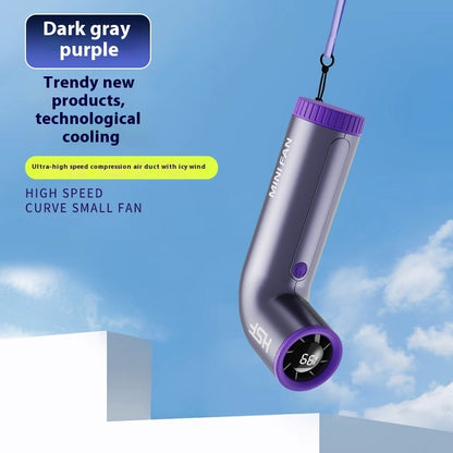 Ventilatore Portatile Turbo USB Ricaricabile con Display Digitale
