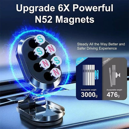 Supporto Magnetico Auto per Smartphone Pieghevole Rotante 360°