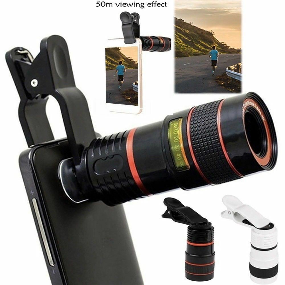 Lente Telescopica 8X Clip-On per Smartphone con Zoom Ottico HD