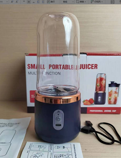Frullatore Portatile 6 Lame con Ricarica USB - Mini Blender per Smoothie e Frullati 400ml