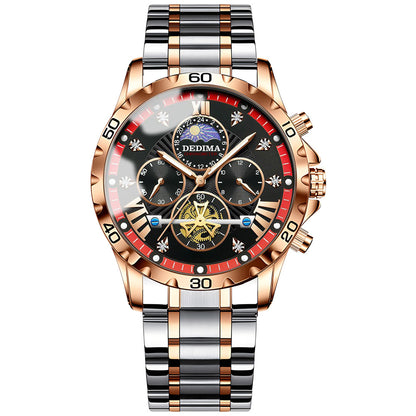 Orologio da Polso Uomo Business Quarzo - Impermeabile Luminoso con Cinturino Acciaio Inox