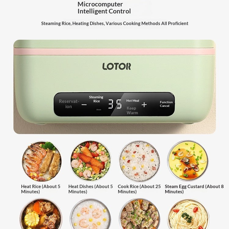 Lunch Box Elettrico Riscaldante Doppio Strato - Porta Pranzo Termico