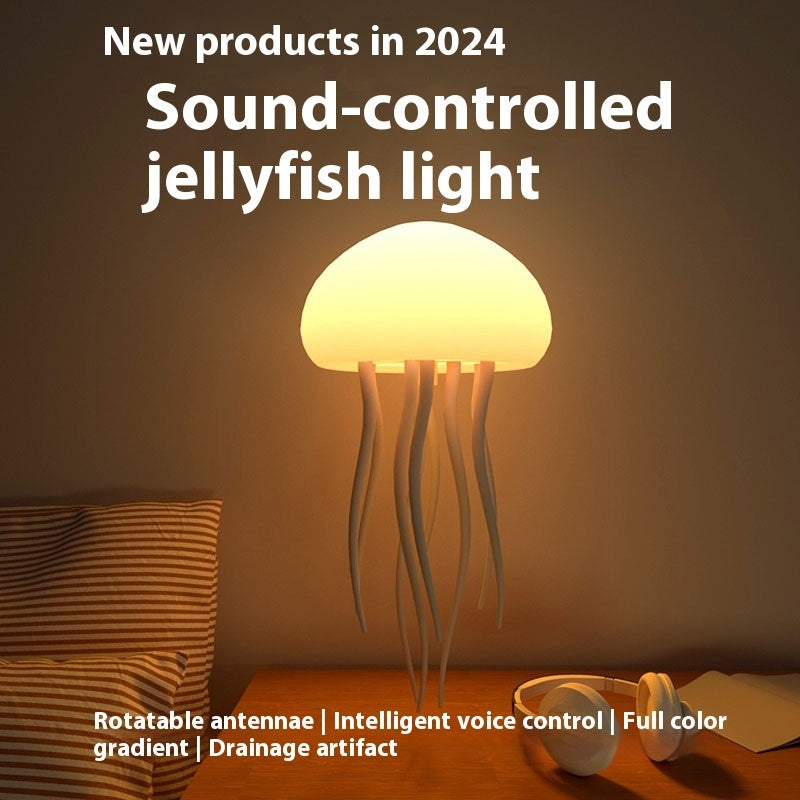 Lampada Medusa LED Ricaricabile - Luce Notturna Decorativa con Effetto Acquario
