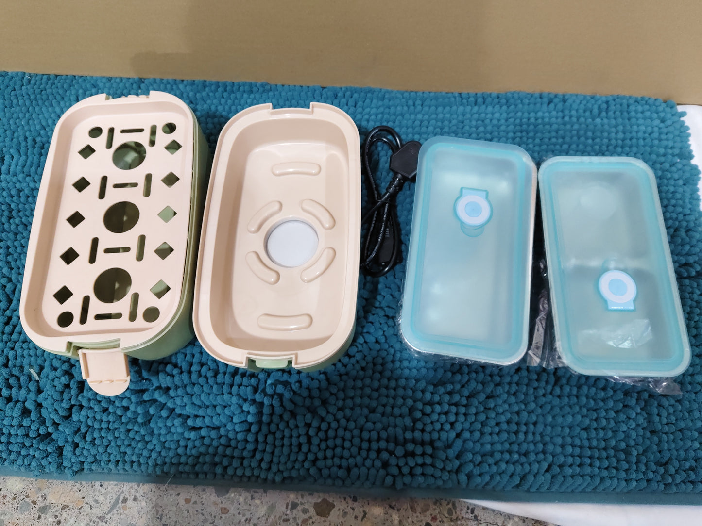 Lunch Box Elettrico Riscaldante Doppio Strato - Porta Pranzo Termico
