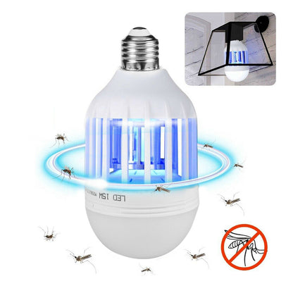 Lampadina LED Antizanzare 2-in-1 E27 15W con Trappola Insetti