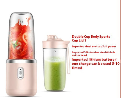 Frullatore Portatile 6 Lame con Ricarica USB - Mini Blender per Smoothie e Frullati 400ml