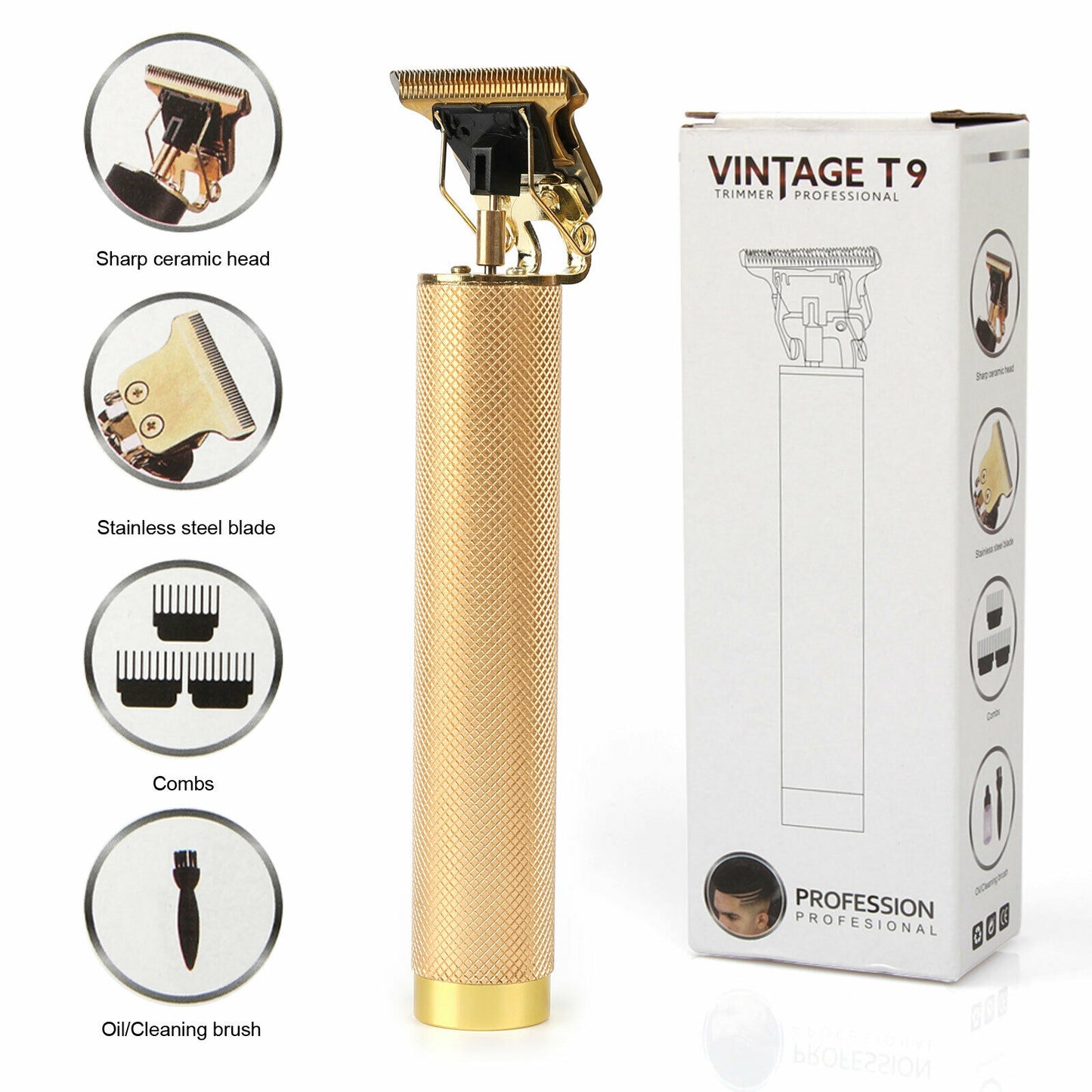 Rasoio Professionale da Barbiere - Trimmer T-Blade Cordless 0mm