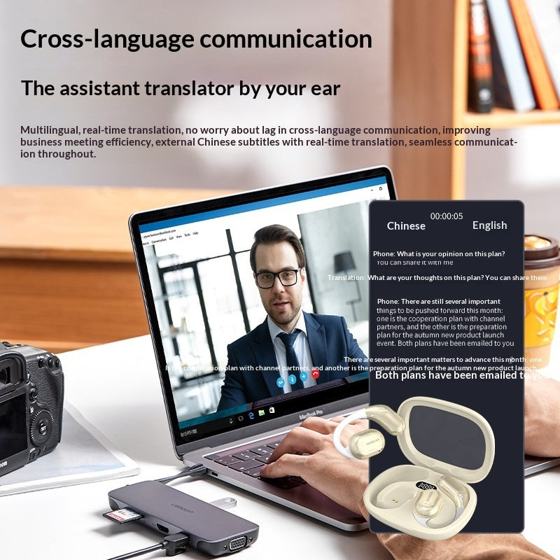 Auricolari Bluetooth con Traduzione Vocale Intelligente Y16 - Traduttore Simultaneo