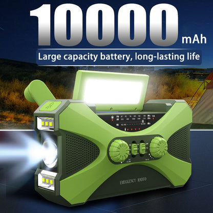 Radio Emergenza Solare Ricaricabile - Torcia LED e Power Bank 10000mAh