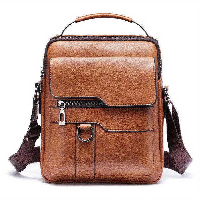 Borsa a Tracolla Uomo in Pelle PU con Porta Carte e Portafoglio