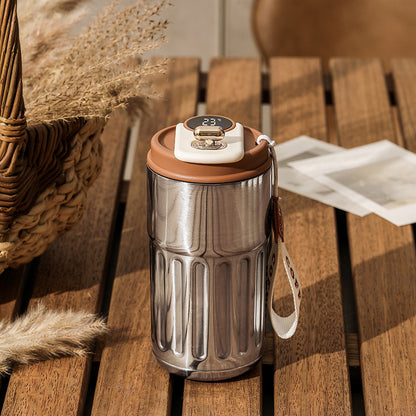 Borraccia Termica Smart Digitale 450ml - Bottiglia Acciaio Inox con Display Temperatura