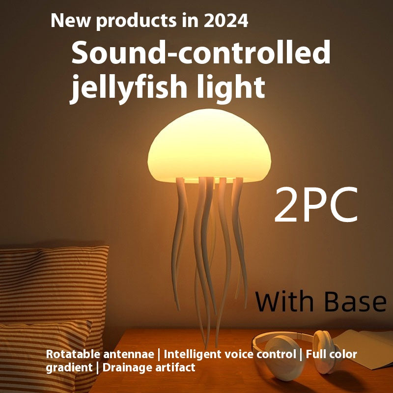 Lampada Medusa LED Ricaricabile - Luce Notturna Decorativa con Effetto Acquario