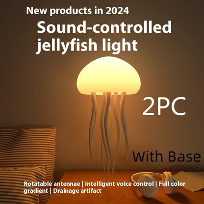 Lampada Medusa LED Ricaricabile - Luce Notturna Decorativa con Effetto Acquario