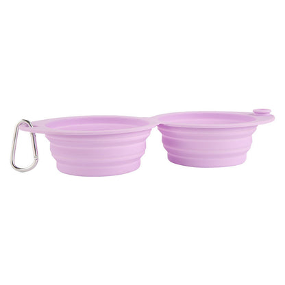 Ciotola Pieghevole in Silicone per Cani e Gatti - Portatile da Viaggio 350ml