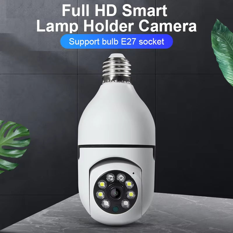 Telecamera Lampadina WiFi 360° con Visione Notturna E27 1080P