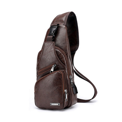 Borsa a Tracolla USB Uomo con Ricarica - Zaino Messenger Antifurto