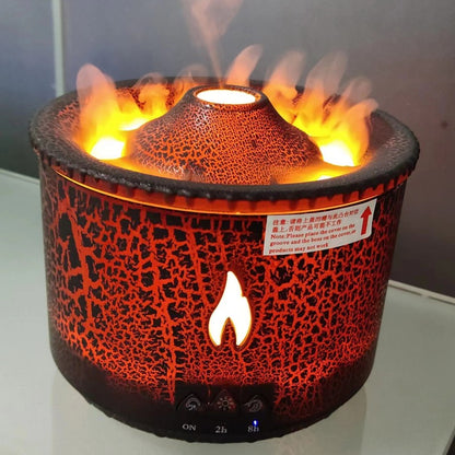 Umidificatore Ultrasonico Effetto Fiamma - Diffusore Aromi con Luce LED 350ml