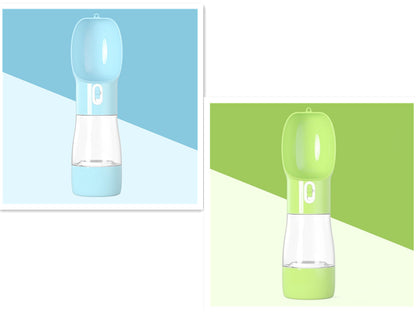 Dispenser Acqua Portatile per Cani 2in1 - Borraccia Viaggio con Contenitore Cibo