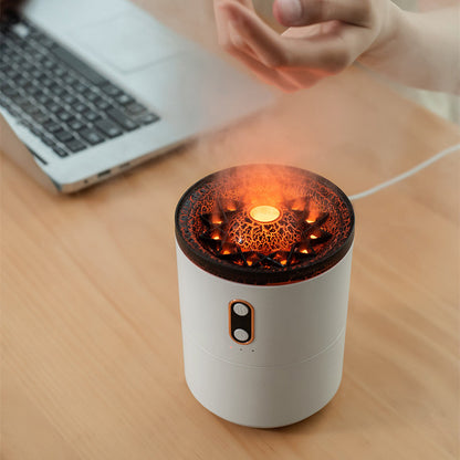 Umidificatore Ultrasonico Effetto Fiamma - Diffusore Aromi con Luce LED 350ml